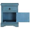 vidaXL Bedside Table Solid Mango Wood 40x30x50 cm Blue
