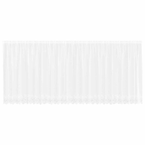 vidaXL Lace Curtain with Curtains Floral White 180 x 600 cm Polyester