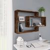 vidaXL Wall Shelf Smoked Oak 104x20x58.5 cm Engineered Wood