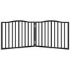 vidaXL Dog Gate Foldable 2 Panels Black 160 cm Poplar Wood
