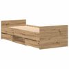 vidaXL Bed Frame Artisan Oak 193 x 78 x 50 cm Engineered Wood