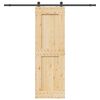 vidaXL Sliding Door with Hardware Set 70x210 cm Solid Wood Pine