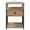 vidaXL Bedside Cabinet with Drawer 2 pcs Artisan Oak 40 x 42 x 55 cm