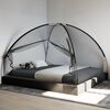 vidaXL Mosquito Net Mongolia with Doors 220 Mesh Black 200x180x135 cm