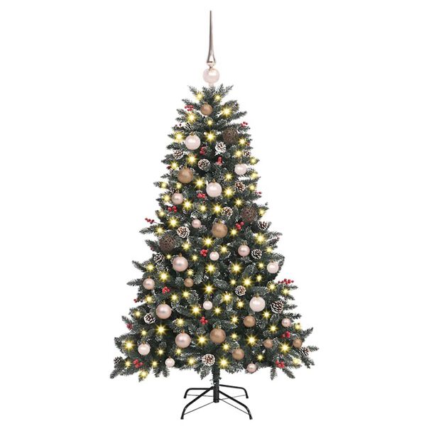 vidaXL Artificial Christmas Tree with 150 LEDs with Stand Green 150 cm