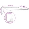 vidaXL Awning Frame Retractable Manual Anthracite 3 x 2.5 m