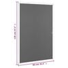 vidaXL Insect Screen for Windows Anthracite 90x120 cm