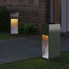 vidaXL Solar Led Pathway Light 2 pcs Silver Galvanized