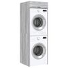 vidaXL Wash Machine Cabinet 2 pcs Grey Sonoma 67.5 x 68 x 200 cm