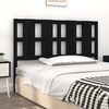 vidaXL Bed Headboard Black 140.5x4x100 cm Solid Wood Pine