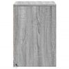 vidaXL Bedside Cabinet with LED Lights Grey Sonoma Engineered Wood