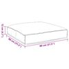 vidaXL Pallet Cushion for suitable for Seat Black 80 x 80 x 12 cm