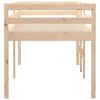 vidaXL High Sleeper Bed without Mattress 75x190 cm Small Single Solid Wood Pine