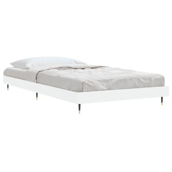 vidaXL Bed Frame without Mattress White 90x200 cm Engineered Wood