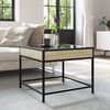 vidaXL Coffee Table with Infinity LED Sonoma Oak 50x50x41 cm