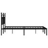 vidaXL Metal Bed Frame without Mattress with Headboard Black 140x200cm