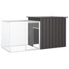vidaXL Chicken Cage | Anthracite | Galvanised steel | 200 x 91 x 100 cm