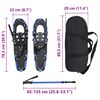 vidaXL 3 in 1 Snowshoes Blue and Black 30 inches Aluminum and HDPE