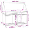 vidaXL Bunk Bed without Mattress White 80x200 cm Solid Wood Pine