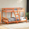 vidaXL Bunk Bed without Mattress 80x200/120x200 cm Wax Brown Solid Wood