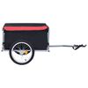 vidaXL Bike Trailer Black and Red 65 kg
