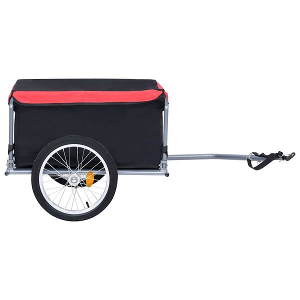 vidaXL Bike Trailer Black and Red 65 kg