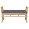 vidaXL Garden Bench with Cushion Brown 110 x 38 x 65cm Bamboo