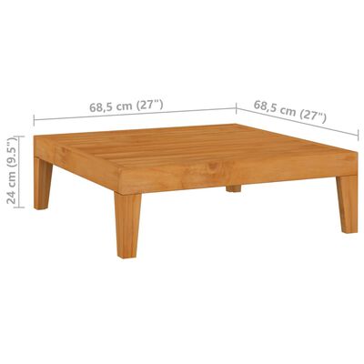 vidaXL Garden Table 68.5x68.5x24 cm Solid Acacia Wood