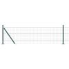 vidaXL Euro Fence with Concrete Base 25 x 0.6 m PVC-Coated Steel Green