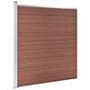 vidaXL WPC Fence Set 6 Square + 1 Slanted 1138x186 cm Brown