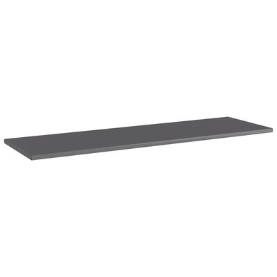 vidaXL Bookshelf Boards 4 pcs High Gloss Grey 100x30x1.5 cm Engineered Wood