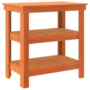 vidaXL Work Bench with Shelf 78.5 x 50 x 80 cm Solid Pine Wood