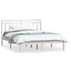 vidaXL Bed Frame without Mattress White King Size Solid Wood