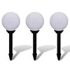vidaXL Outdoor Pathway Lamps 3 pcs LED 20 cm with Ground Spike
