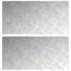 vidaXL Stair Tread Rectangular 2 pcs Silver 60 x 30 cm Aluminium