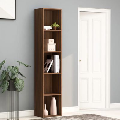 vidaXL Book Cabinet Brown Oak 40x30x189 cm Engineered Wood