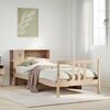 vidaXL Bookcase Bed without Mattress 75x190cm Solid Wood Pine