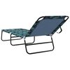 vidaXL Folding Sun Lounger Folding Green 56 x 189 x 87cm Fabric