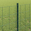 vidaXL Fence with Post Green 0.8 x 10 m Steel and PVC