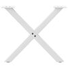 vidaXL Coffee Table Legs X-Shaped 2 pcs White 60x(42-43) cm Steel