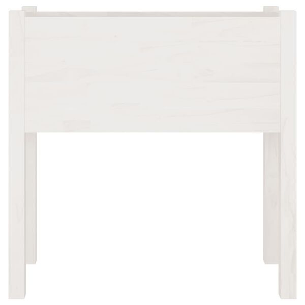 vidaXL Garden Planters 2 pcs White 70x31x70 cm Solid Pinewood