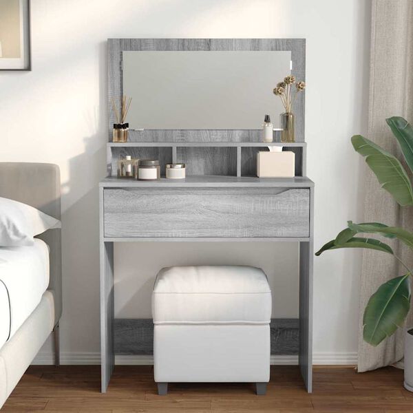 vidaXL Bedroom Dressing Tables Grey Sonoma 80 x 39.6 x 135 cm