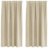 vidaXL Blackout Curtains 2 pcs Cream 140 x 175 cm Velvet