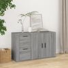 vidaXL Sideboard Grey Sonoma 100x33x59.5 cm Engineered Wood