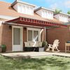 vidaXL Retractable Awning Manual Orange and brown 450 x 300 cm