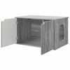 vidaXL Cat House Grey Sonoma 85 x 55 x 50.5 cm Engineered Wood