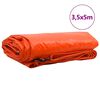 vidaXL Tarpaulin 650g / m² Orange 3.5 x 5 m Canvas with PVC Coating