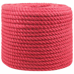 vidaXL Jute Rope 12 mm Red 100% Tossa jute