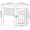 vidaXL Dog Crate Furniture Concrete Grey 55x80x68 cm Engineered Wood