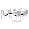 vidaXL 7 Piece Garden Dining Set Black Textilene and Steel